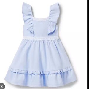 Janie and Jack Light Blue Ruffle Dress for Girls